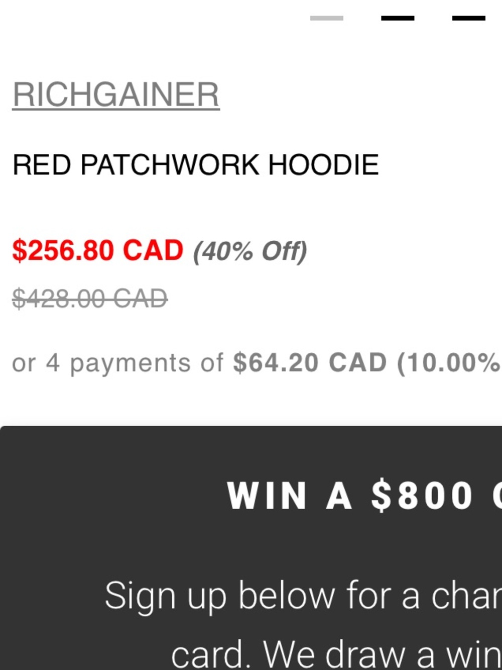 NWT RICHGAINER Patchwork Hoodie - Picture 16 of 16